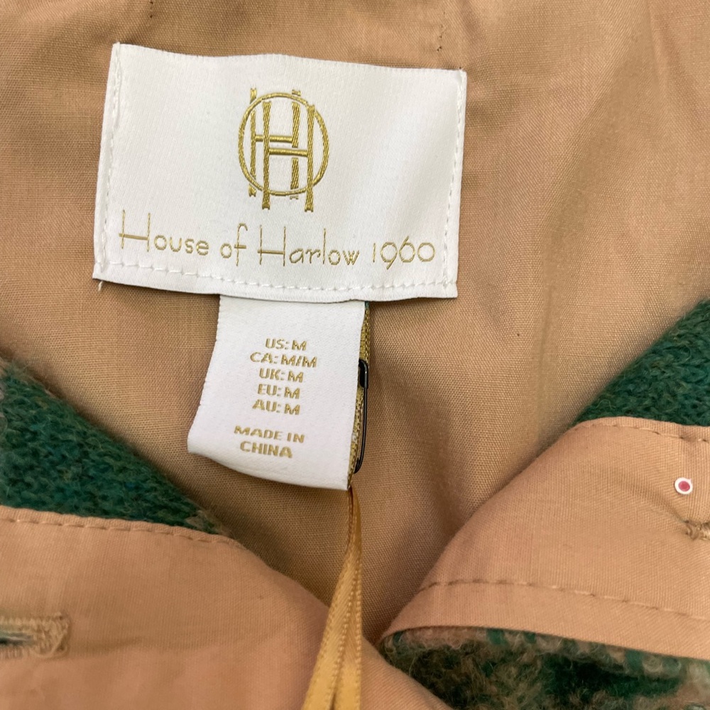 NWT House of Harlow 1960 Cropped Plaid Jacket Size M - Picture 8 of 11